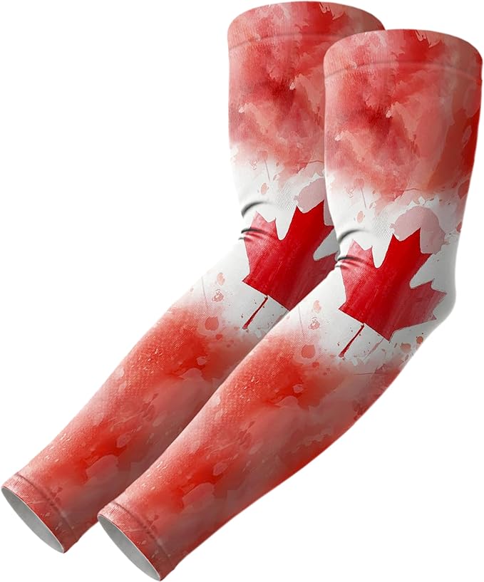 Flag Arm Sleeves, Cooling Sun Protection Compression for Men/Women