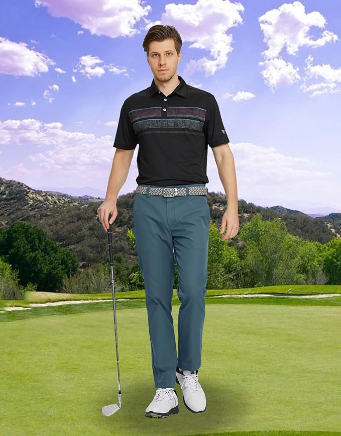 M MAELREG Golf Pants Men Quick Dry - 30"/32"/34" Stretch Lightweight 5 Pockets Water-Resistant Casual Mens Dress Pants