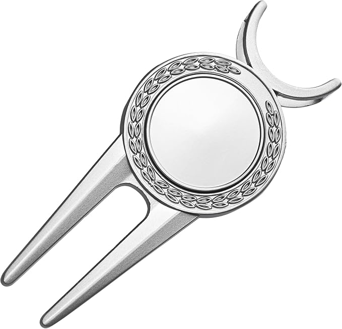 Mile High Life Golf Divot Repair Tool with Magnetic Golf Ball Marker, Golf Club Holder, Golf Gift for Golfer
