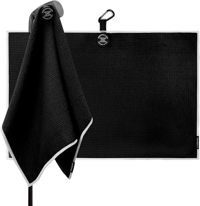 Magnetic Golf Towel with Clip and Cleaning Pocket -Ideal for Male Golfers, perftct Gifts for Men-Golf Accessories for Golf Bags, Carts or Clubs 24"*16"