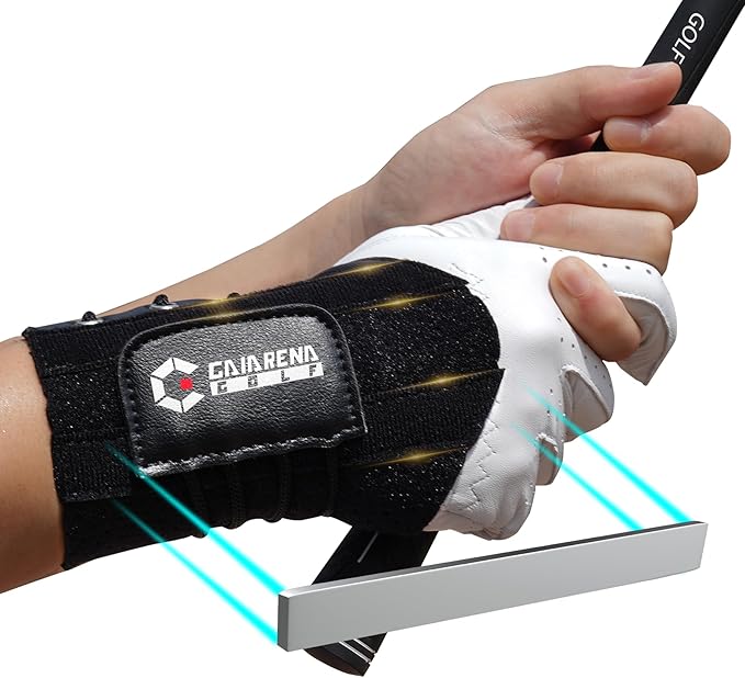 GAIARENA Golf Wrist Brace Wrist Hinge Swing Aid, Efficient Golf Swing Training Equipment to Correct Wrist Angle & Develop Muscle Memory for Beginner Golfers