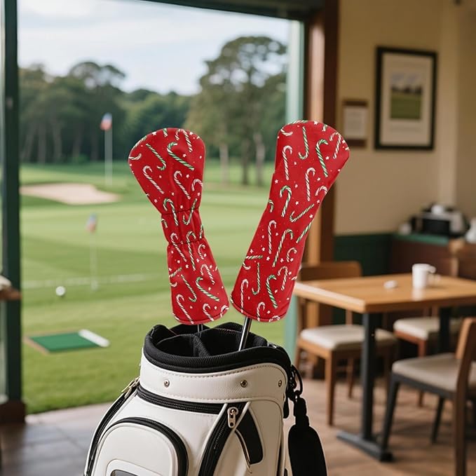 Golf Club Head Covers for Club Protective, Waterproof PU Leather Driver Fairway Wood Hybrid Head Cover