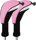 Golf Club Head Covers for Woods and Driver Hybrids Fairway Value Pack Protective Clubs Headcovers with Interchangeable No.Tags 1 3 5