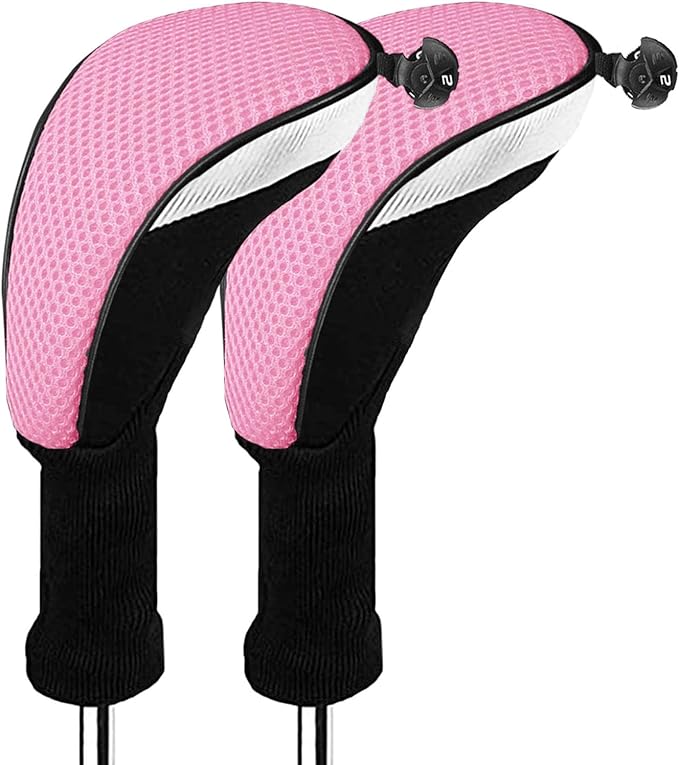 Golf Club Head Covers for Woods and Driver Hybrids Fairway Value Pack Protective Clubs Headcovers with Interchangeable No.Tags 1 3 5