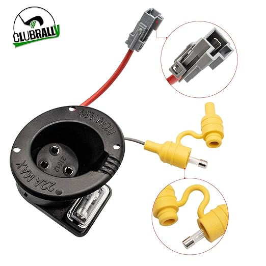 Club Car Charger Receptacle and Fuse Assembly Kit 102848701/102848702