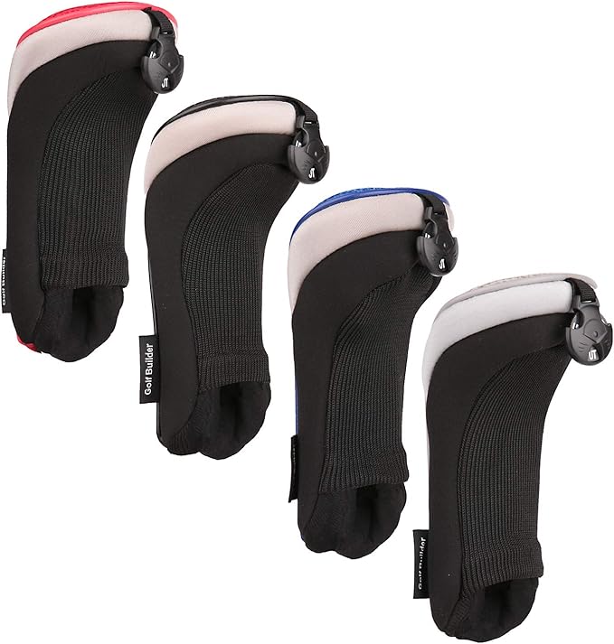 Sword &Shield sports Golf Hybrid Club Head Covers Set of 4 with Interchangeable No. Tag UT Cover