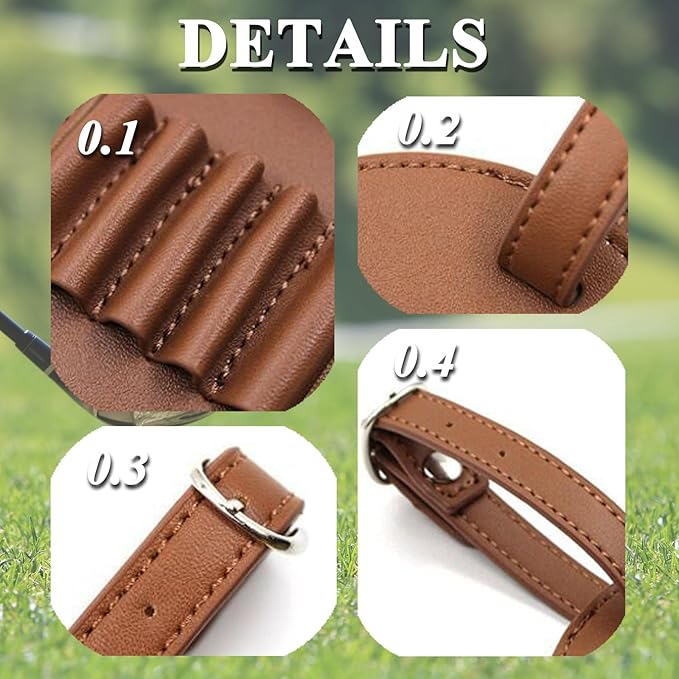 Custom Leather Golf Tee Holder Personalized Golf Bag Tag Customized Golf Accessories for Bag Present for Dad Grandpa Uncle
