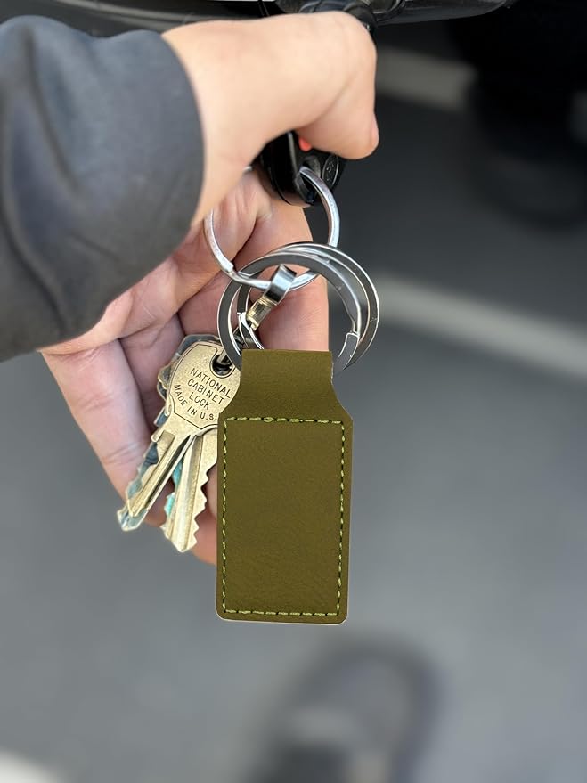 LaserGram Rectangle Keychain, Disc Golf, Personalized Engraving Included