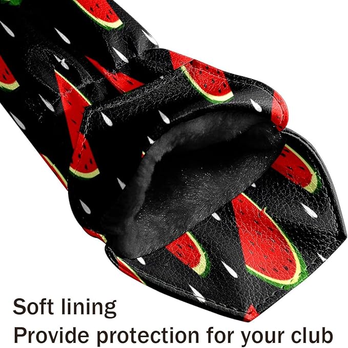 Golf Club Head Cover Waterproof Leather for Driver & Fairway Wood, Driver Headcovers, Golf Accessories for Men Women, Anti-Scratch, Golf Gift for Golfers, 1/3/5 Wood Cover Yellow Sunflowers Bee