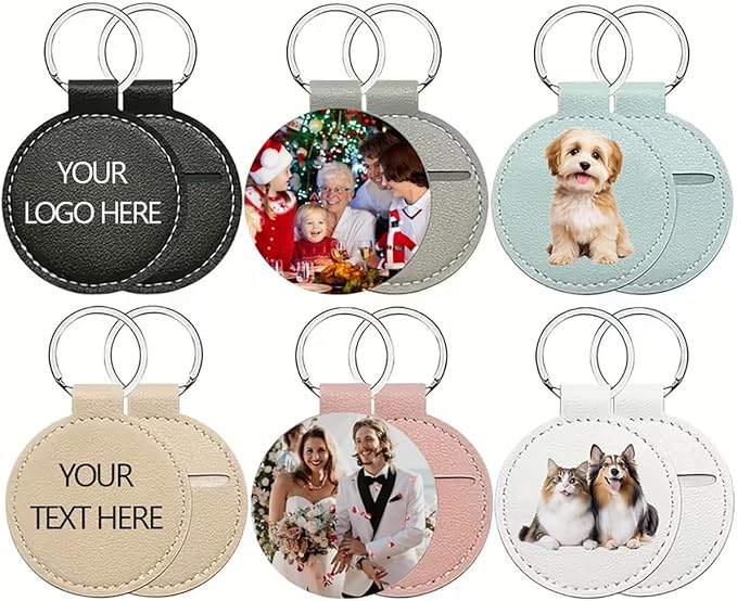 10Pack Personalized Leather Keychain Bulk, Custom Handmade Leather Key Chain Ring for Men/Women/Company Events