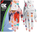 Ladies Golf Gloves Women Right Handed Golfer Left Hand Value 2 Pack with Ball Marker Leather All Weather Grip Breathable Soft Gift Set