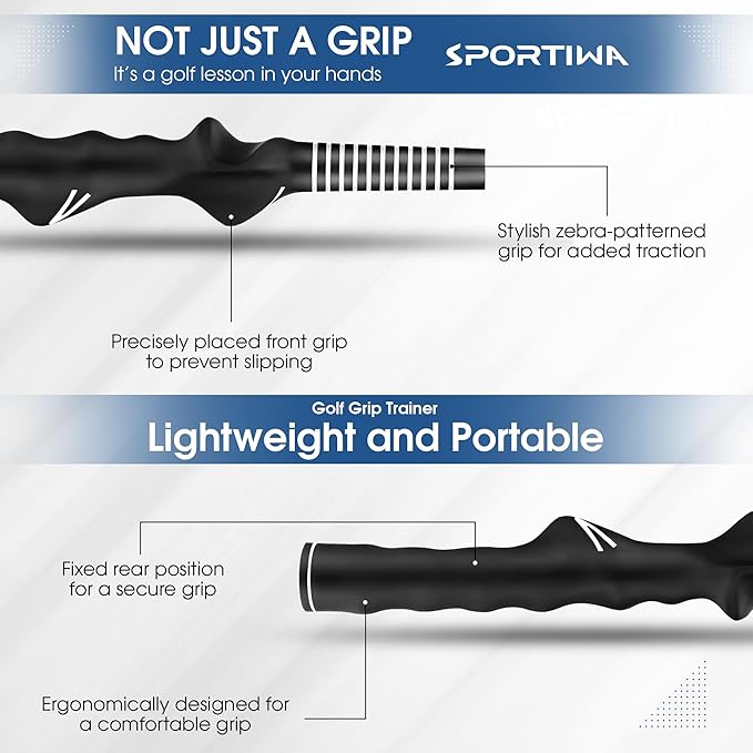 1Pcs Golf Grip Trainer Right Hand for Golf Club | Enhance Grip Strength and Swing Technique | RH Molded Anti-Slip Wrist Trainer Swing Grip Aid | Ideal for All Levels of Play