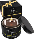 All-Natural Football Candle – Apple Bourbon Scent | Hand-Poured in The USA | Beeswax & Soy Wax | Essential Oils | 100% Beeswax Wick | Premium Gift Box | Candle Gifts for Men & Women
