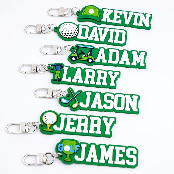 Personalized Sports Golf Keychain – Custom Name Tag, Bag Tag, Luggage Tag – Gift for Kids, Coaches, Teams