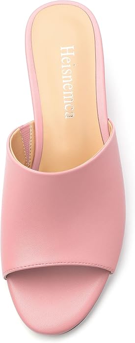 Wedge Sandals for Women Open Toe Wedge Heels Womens Matte High Heel Sandal Round Toe Heeled Wedge Sandals Slip on Casual shoes 2 inch