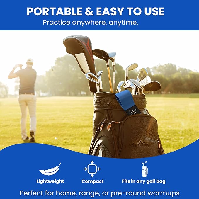 Swing Minder Connect Correct Golf Arm Band Training Aid for Swing Correcting - Portable Golf Swing Trainer Aid for Right/Left Handers