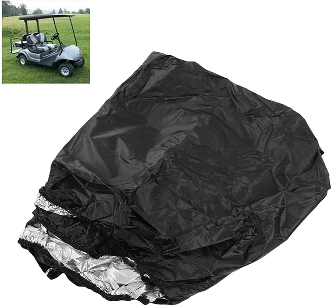 Eujgoov 4 Passenger Golf Cart Cover Outdoor Protective Enclosure for Club Car All Weather Rain Dust Protection 108x48x66in