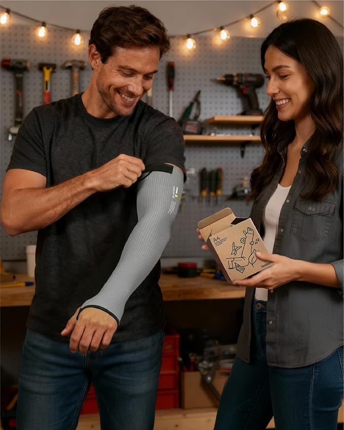 Ultra-Comfort Cut Resistant Sleeves for Thin Skin and Bruising, Cooling Protective Arm Sleeves for Gardening, Farming, Yard