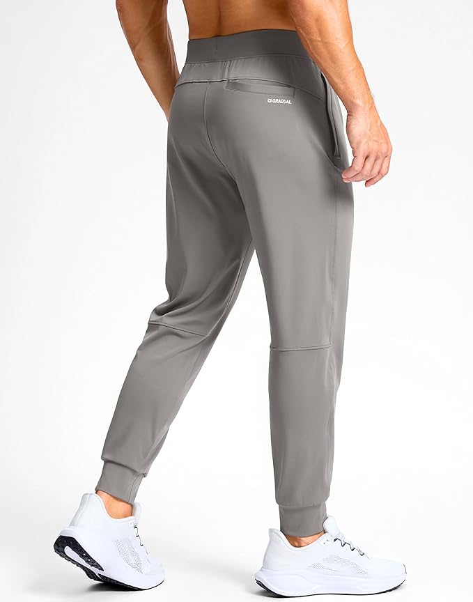 G Gradual Men's Golf Joggers Pants with Zipper Pockets Stretch Sweatpants Slim Fit Track Pants Joggers for Men Work Running