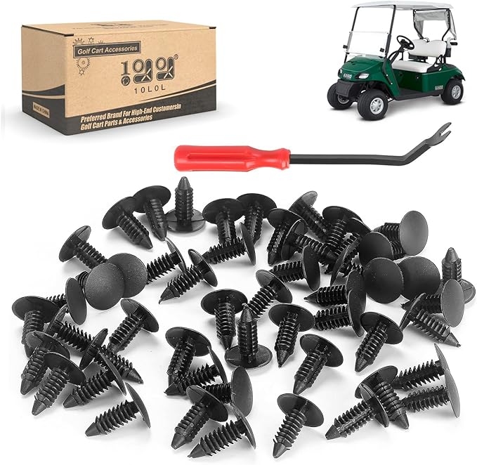10L0L Universal Golf Cart G&E X-Mas Tree Rivets Fits EZGO Club Car Yamaha OEM#1010434 (50 PCS)