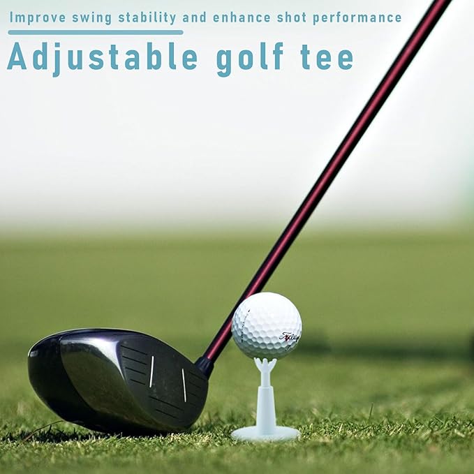 2PCS Adjustable Golf Tees,Golf Simulator Tees,Driving Range Tee,Adjustable Golf Tee,Rubber Tees For Golf Mats,Rubber Golf Tees For Mats For Indoor & Outdoor Practice,Durability And Stability Golf Tees