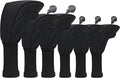 Golf Head Covers for Fairway Woods Driver Hybrids 5 Pieces Nylon Mesh Sports Fan Golf Club Headcovers-Golf Accessories for Men Women.