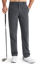 Libin Mens Golf Pants Stretch Work Dress Pants 30"/32"/34" Quick Dry Lightweight Casual Comfy Trousers with Pockets
