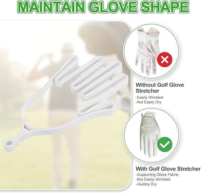 PATIKIL Golf Gloves Stretcher,Plastic Keeper Support Rack Holder Dryer Hanger Frame with Hanging Hooks