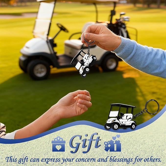 Golf Cart accessories Keychain，Keys To The Golf Cart Accessories Retro Metal Keychains for Golf Lovers Players