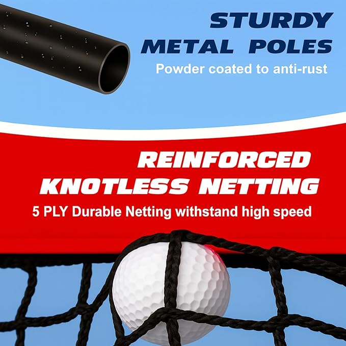 Golf Practice Net Backyard: Durable Swing Training Target – Indoor Outdoor Garage Home Use – Portable for Adults & Men Golfer Beginners