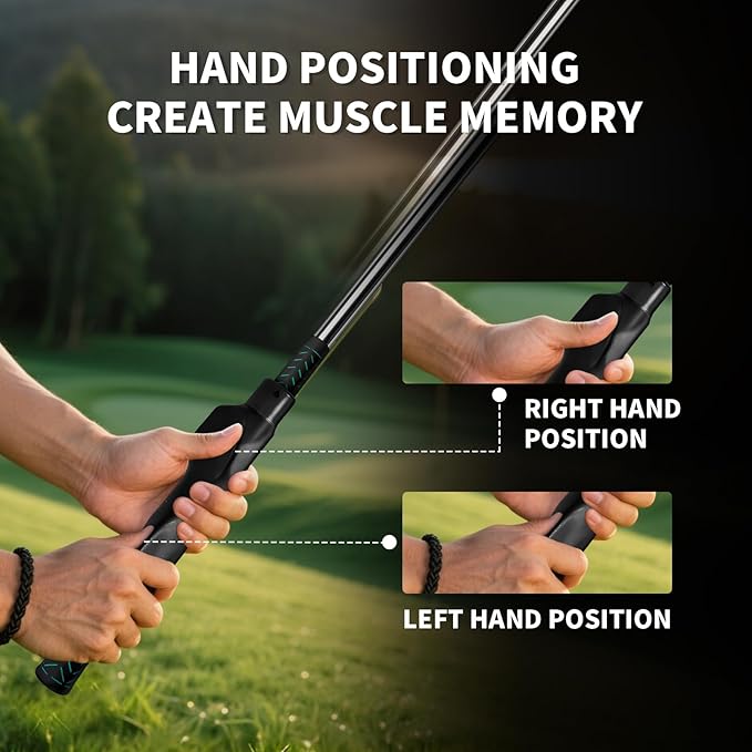 Golf Grip Trainer for Correct Hand Position Golf Training Aid Practice Kit for Right Handed PlayersTrainer Grip for Golf Clubs to Improve Swing Consistency