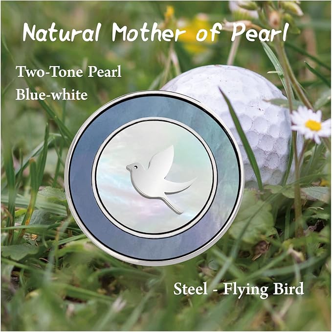 Golf Ball Marker Hat Clip with Pearl Ball Marker, Golf Gifts, Golf Accessories, Golf Ball Markers for Women