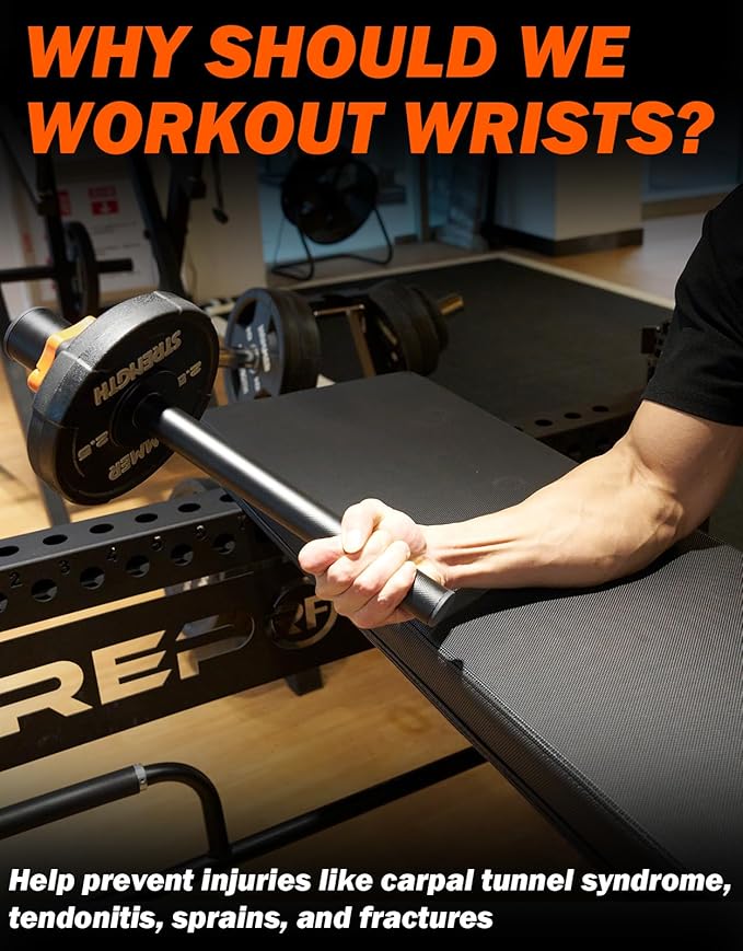 Fitarc Wrist Bar,Forearm Strengthener,Wrist Curl Bar,Grip Strength Trainer, Wrist Bar,Wrist Rotation Exerciser,Wrist Forearm Strengthener