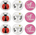 PinMart’s Mix Bundle Pack of 9 Golf Ball Markers - Golf Accessories for Men and Women – United States Eagle and American Flag Magnetic Ball Markers Set of 9