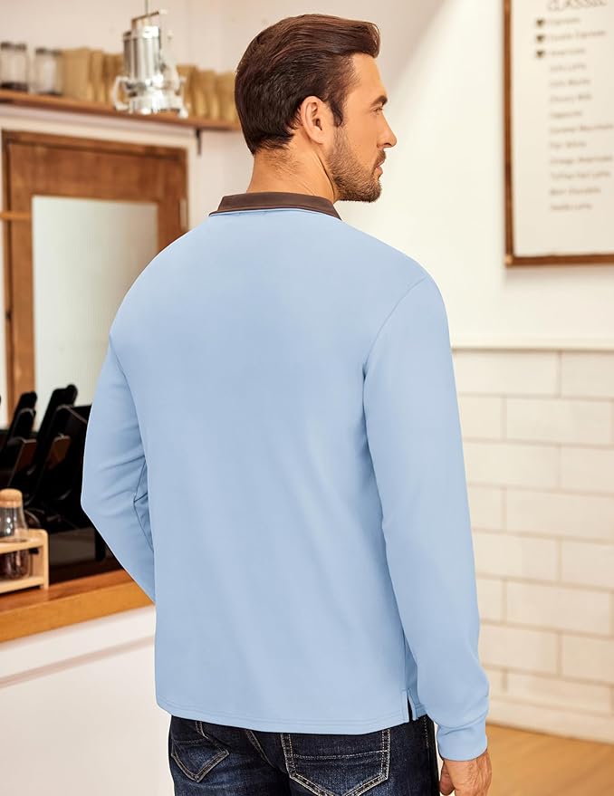 COOFANDY Men's Fleece Quarter Zip Pullover Long Sleeve Mock Neck Sweatshirt