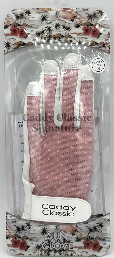 Caddy Classic Ladies Golf Glove Women | Various Stylish Mesh Design for High Breathability | Womens Golf Gloves Left Hand & Right Hand | Premium Leather Construction for Comfortable Fit