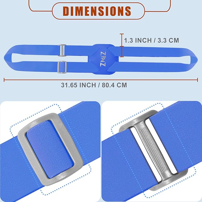 ZINZ Luggage Strap, High Elastic Suitcase Belt Adjustable Bag Bungees for Easier Travel，Blue