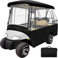 Leader Accessories 2 + 2 Person Golf Driving Enclosure 2 Over 4 Short Roof Passenger Golf Cart Cover (Black)