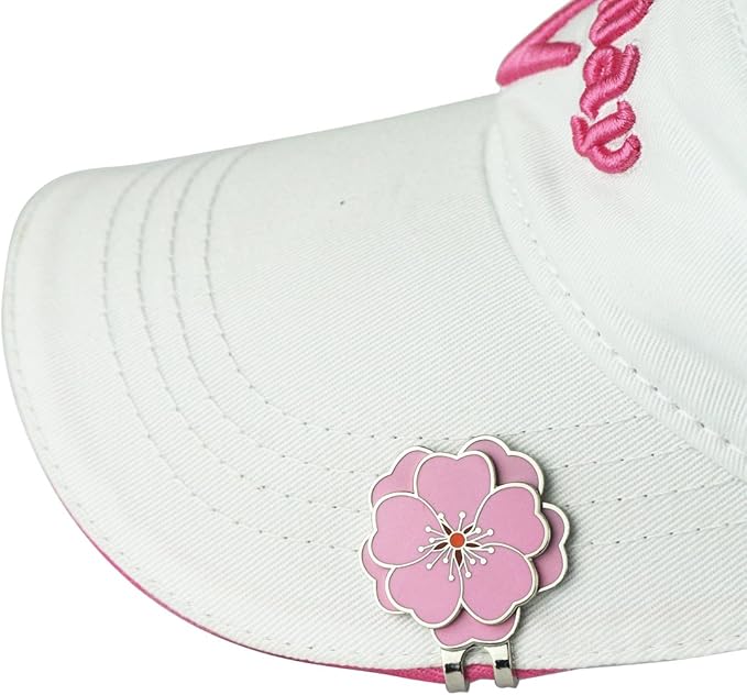 Flower Golf Ball Marker with Golf Hat Clip for Your Friend