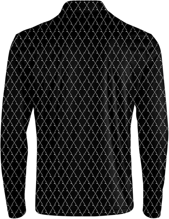 Men's Long Sleeve Golf Shirt Quick Dry 3 Button Work Fishing Outdoor Casual Collar Shirt