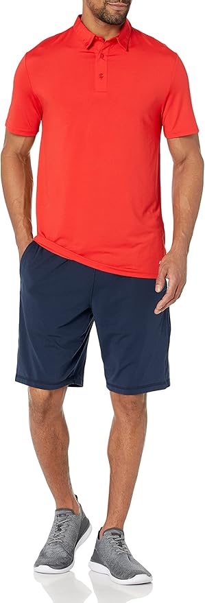 Amazon Essentials mens Slim-Fit Quick Dry Tech Stretch Lightweight Golf Polo Shirt