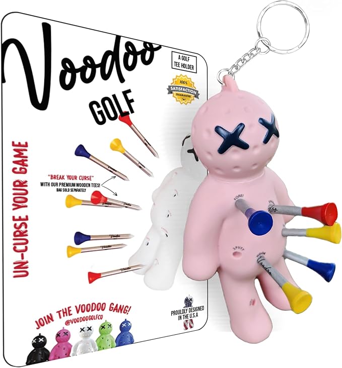 Ball Tee Holder | Novelty Keychain Accessory for Bag | Gifts for Men | Fits 3 1/4, 2 3/4, 1 1/2 Tees