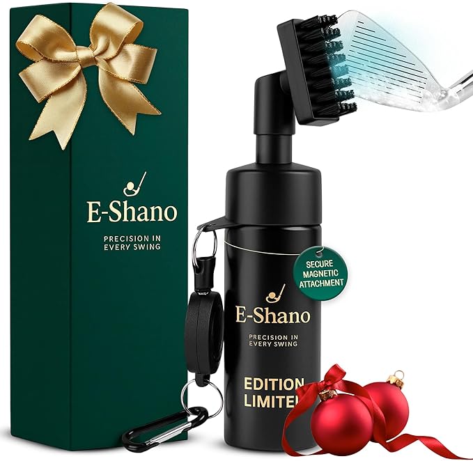 Golf Club Cleaner Brush with Water Spray-2-in-1Groove Cleaner, Ultra Strong Magnetic Clip, Advanced Leak-Prof Spray System