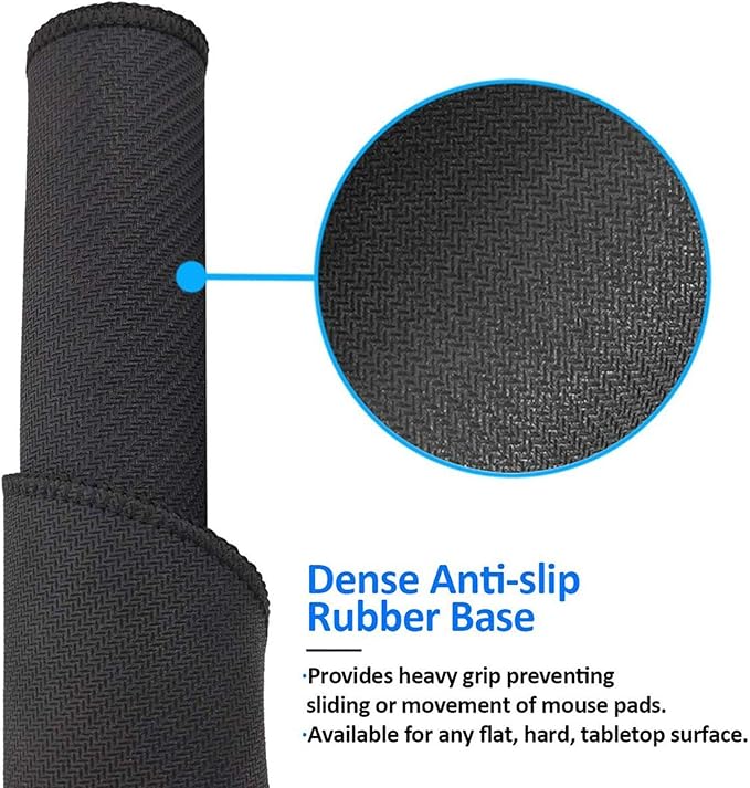Polka Dot Mouse Pad, Black White Mouse Pads for Desk, Stitched Edge Mousepad with Non-Slip Rubber Base, Gaming Mouse Mat for Computer Laptop Home Office