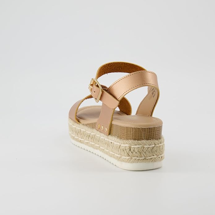 CUSHIONAIRE Melissa Espadrille Platform Sandals For Women with Adjustable Ankle Strap and Memory Foam Insole-Comfortable Womens Sandals for Summer