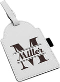 Custom Engraved Golf Luggage and Bag Tag - Personalized Golfing Accessories Gift for Golfer, Mom, Dad, Him, Her (White)