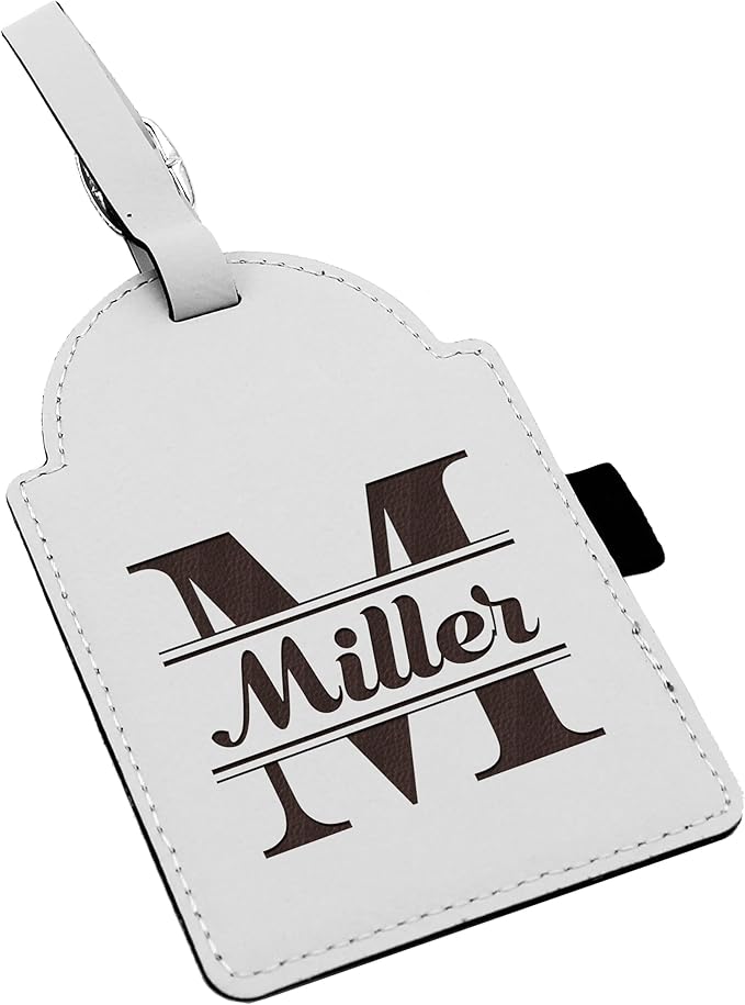 Custom Engraved Golf Luggage and Bag Tag - Personalized Golfing Accessories Gift for Golfer, Mom, Dad, Him, Her (White)
