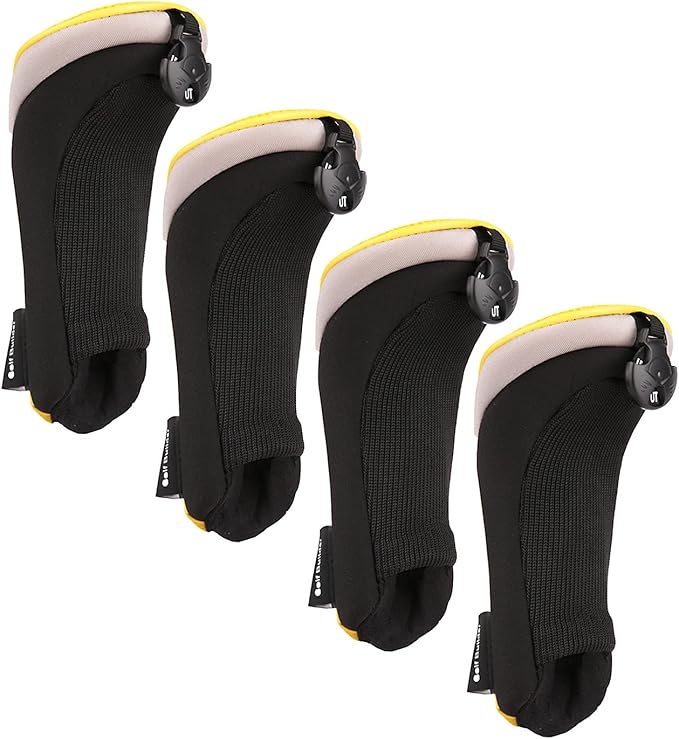 Sword &Shield sports Golf Hybrid Club Head Covers Set of 4 with Interchangeable No. Tag UT Cover
