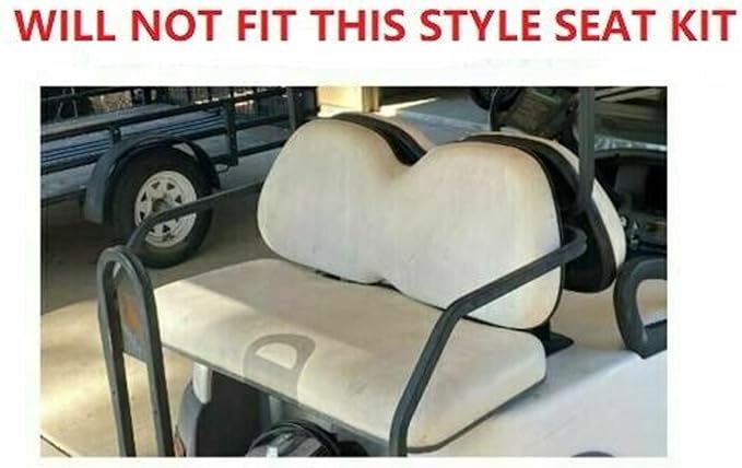 Huskey 4PCS Golf Cart Front/Rear Seat Covers for Club Car Precedent 2004+ G&E Models Custom Two-Tone Black Diamond Stitching with Black Piping,Marine Grade Vinyl Material,Staple On Design