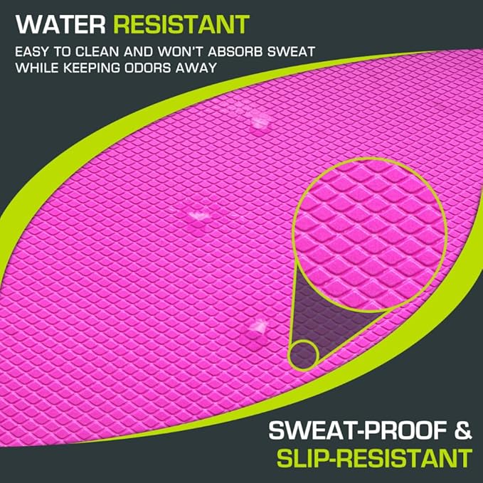 ProsourceFit Exercise Balance Pad – Non-Slip Cushioned Foam Mat & Knee Pad for Fitness and Stability Training, Yoga, Physical Therapy 15.5”x12.75”, Pink